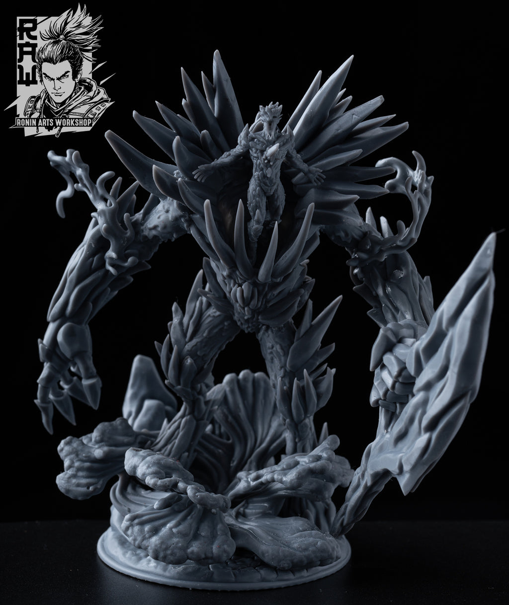 Resin Miniature - Ice Golem + Water Elemental Combo