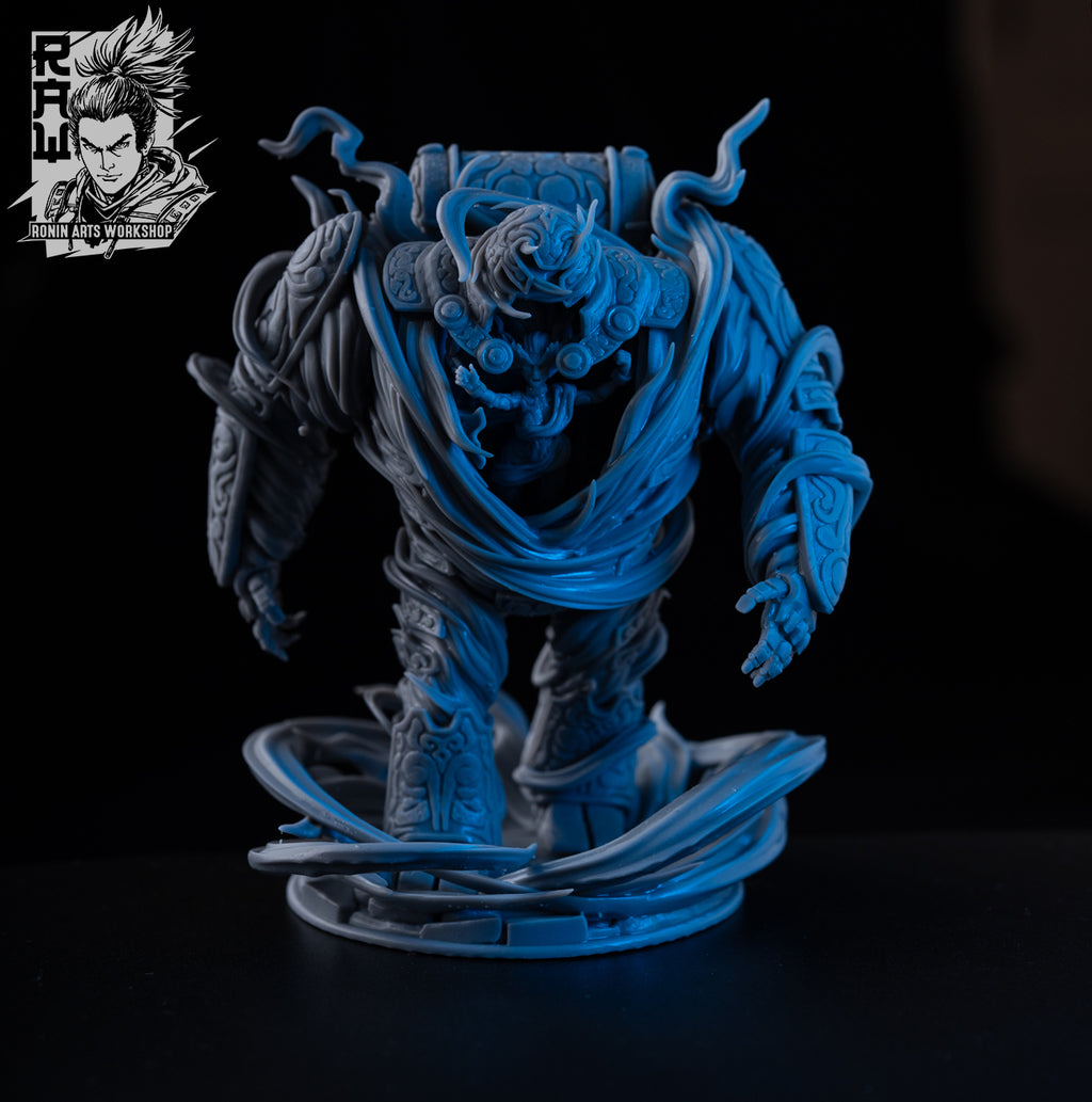 Resin Miniature - Wind Golem + Wind Elemental Combo