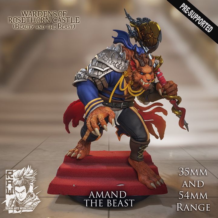 Resin Miniature - Amand The Beast - Beauty and the Beast