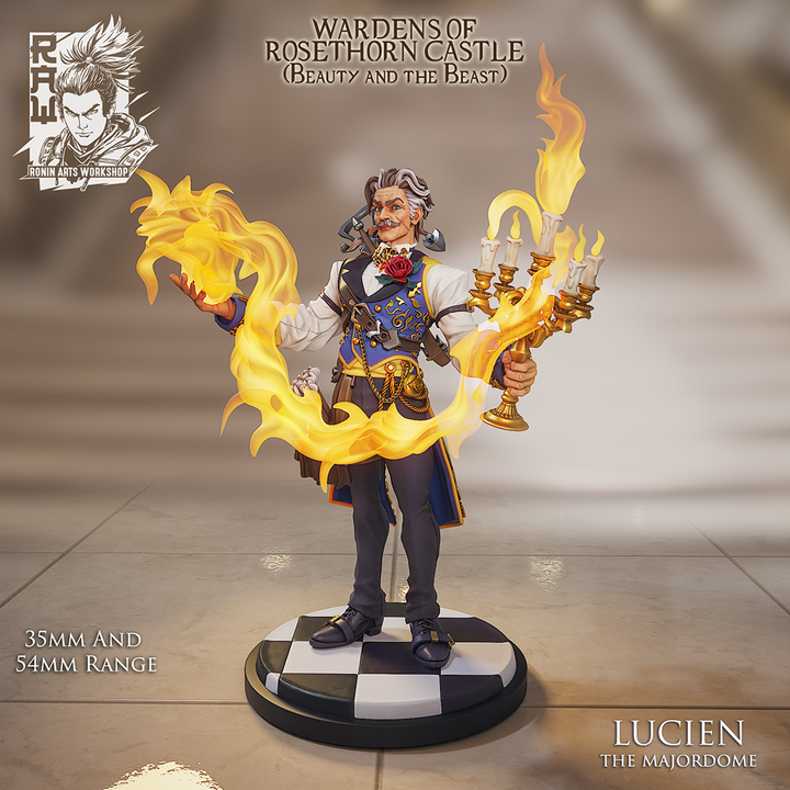 Resin Miniature -  Lucien - The Majordome - Butler of Rosethorne Castle