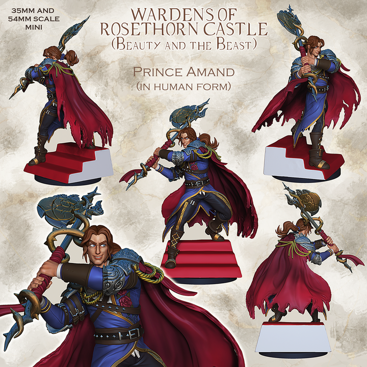 Resin Miniature - Prince Amand - Beast in Human Form - Beauty and the Beast