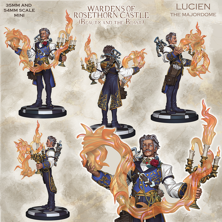 Resin Miniature -  Lucien - The Majordome - Butler of Rosethorne Castle