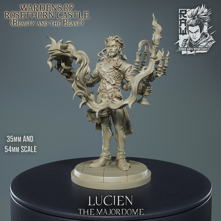 Resin Miniature -  Lucien - The Majordome - Butler of Rosethorne Castle