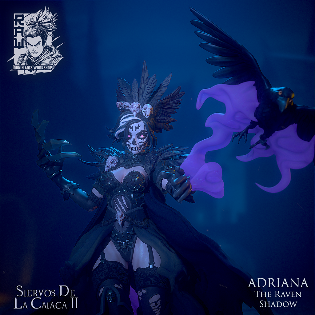 Resin Miniature - Adriana - Dia De Muertos Witch