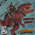 Resin Miniature - Anbassa and Banemaw - Barbarian riding a Giganotosaurus
