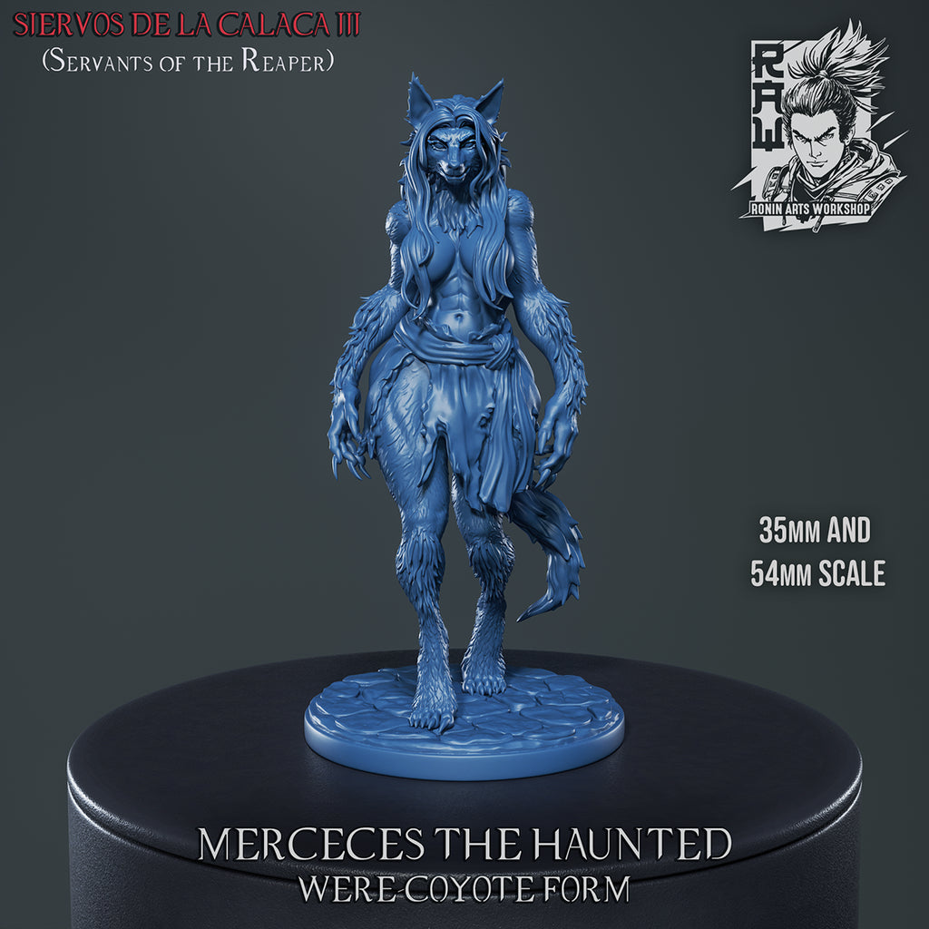Resin Miniature - Mercedes The Haunted - Dual Form Peasant (Were-Coyote)