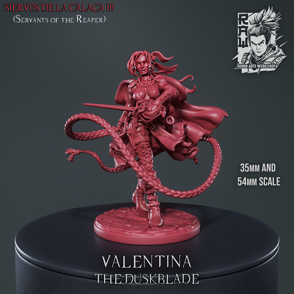 Resin Miniature - Valentina The Duskblade - Fencing Masked Vigilante