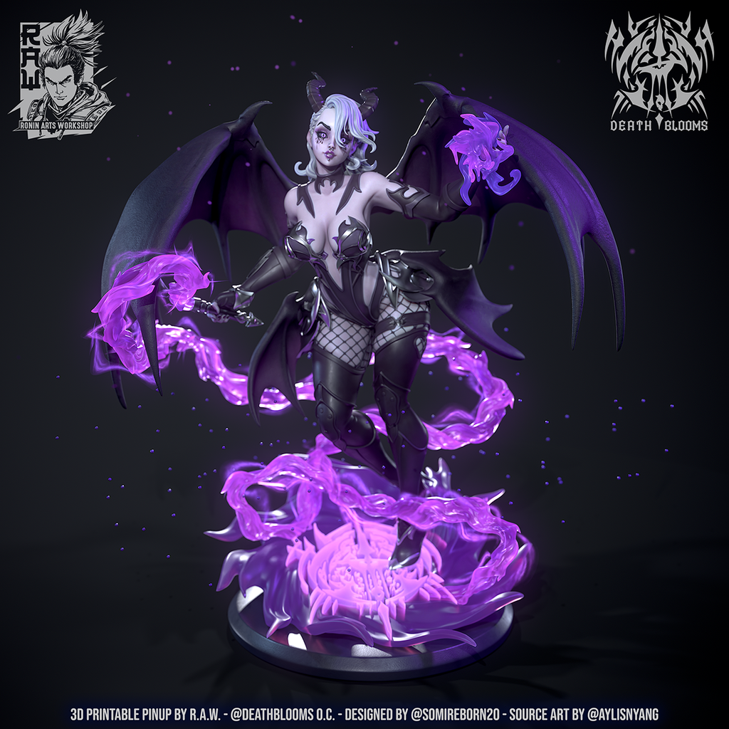 Resin Miniature - Deathblooms - Succubus Pin-Up