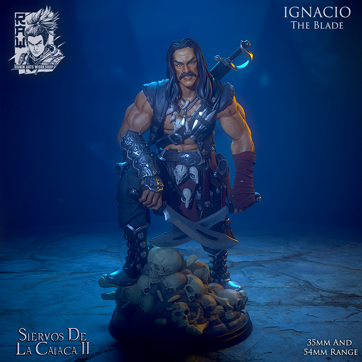 Resin Miniature - Ignacio The Blade - Dia De Muertos Executioner