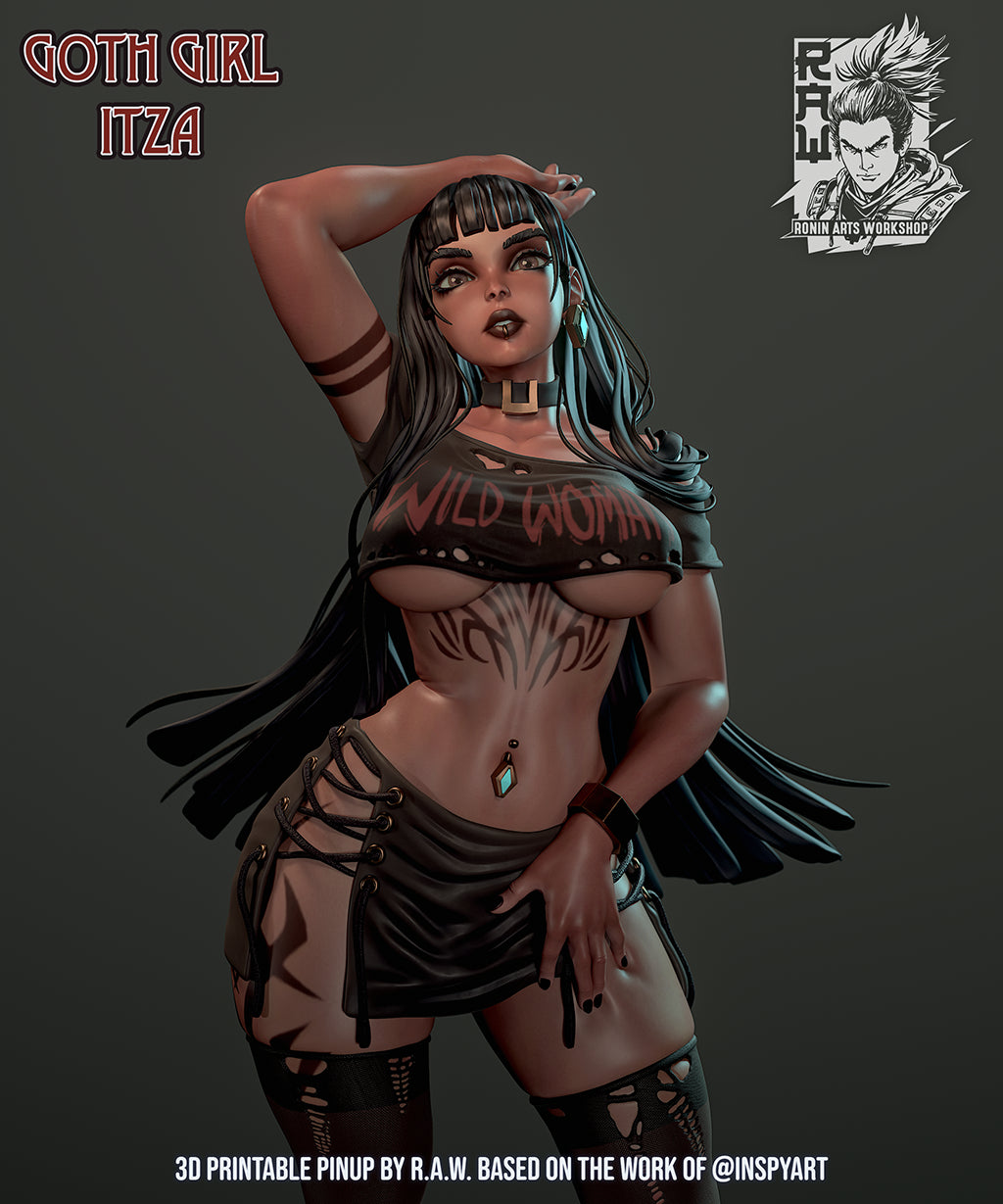 Resin Miniature - Goth Girl Itza