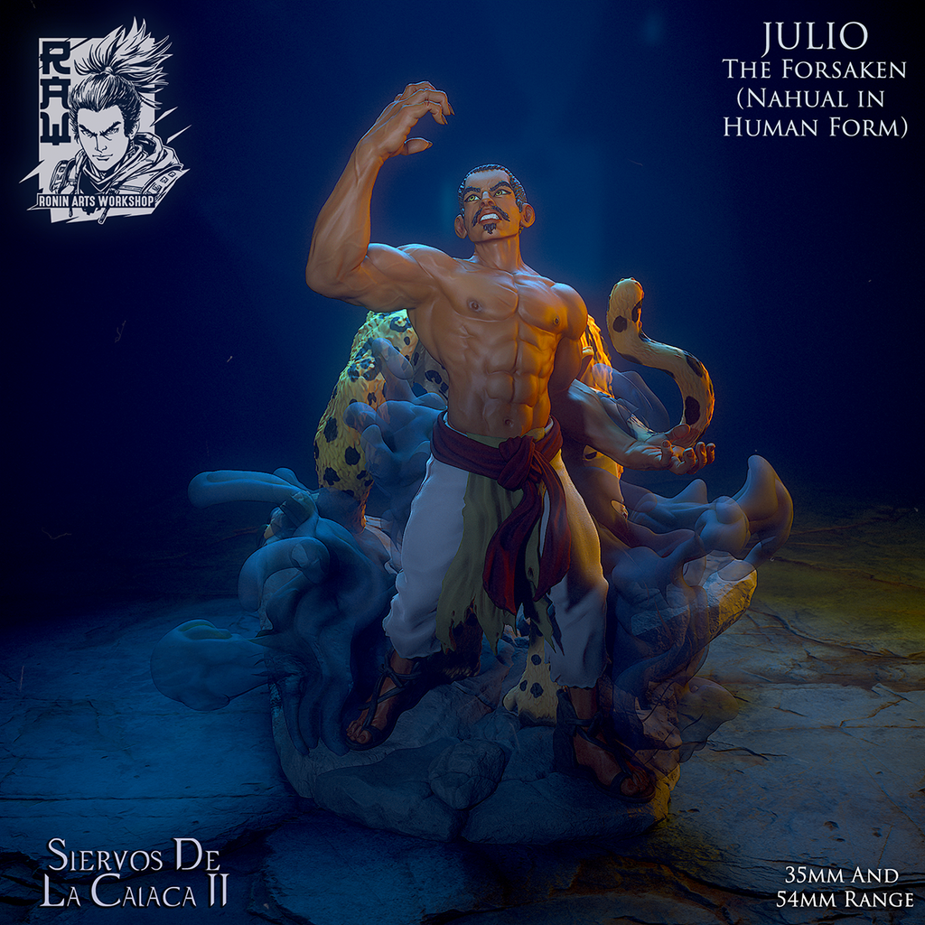 Resin Miniature - Julio El Nahual - Dual Form Jaguar Man