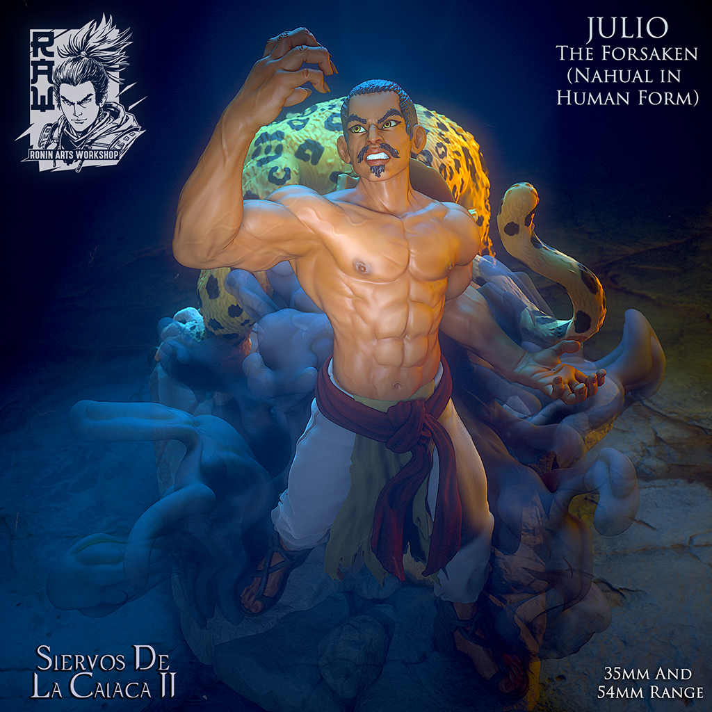 Resin Miniature - Julio El Nahual - Dual Form Jaguar Man