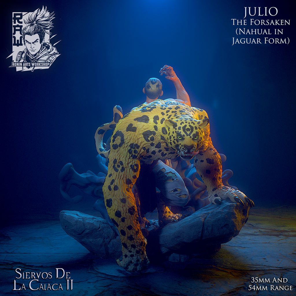 Resin Miniature - Julio El Nahual - Dual Form Jaguar Man