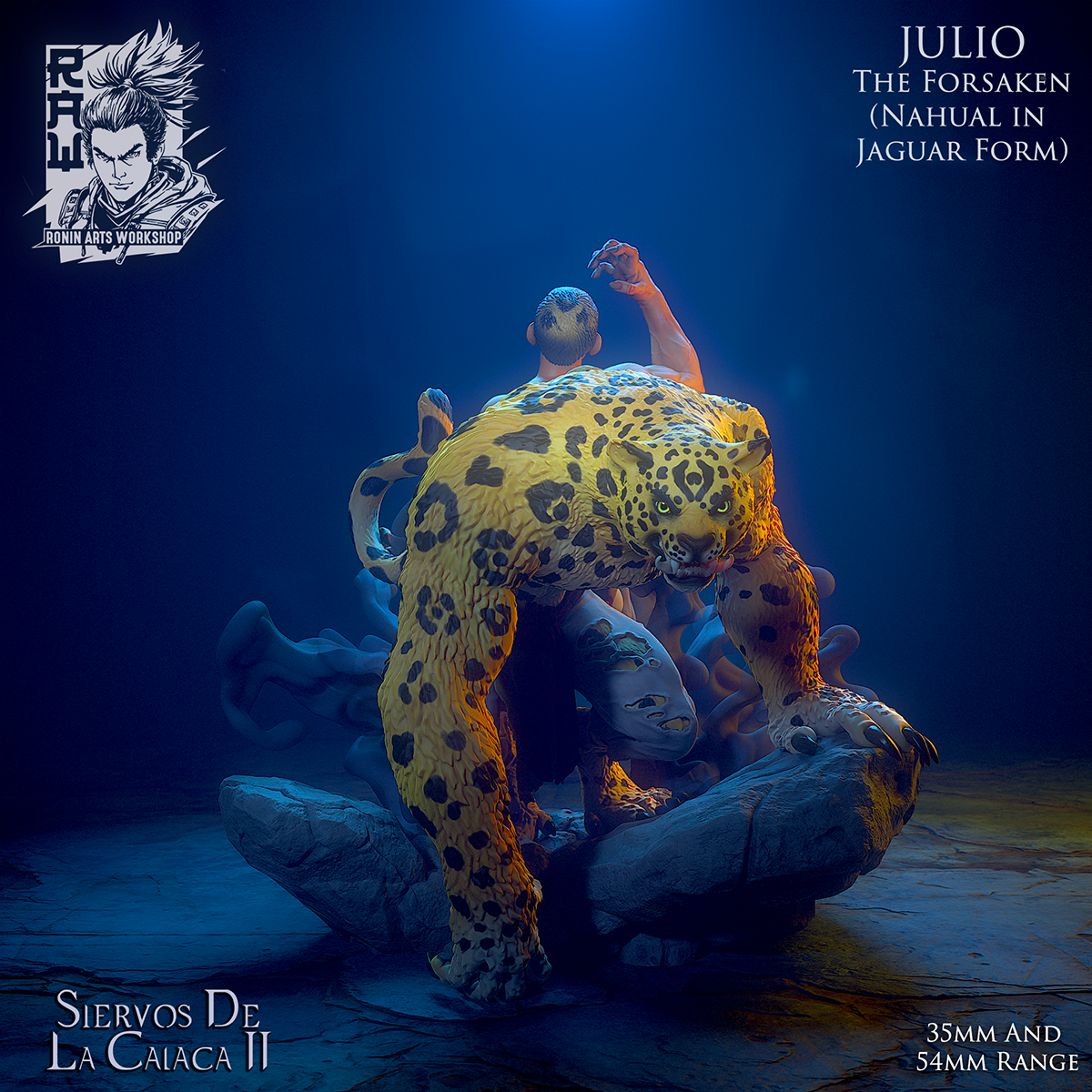 Resin Miniature - Julio El Nahual - Dual Form Jaguar Man