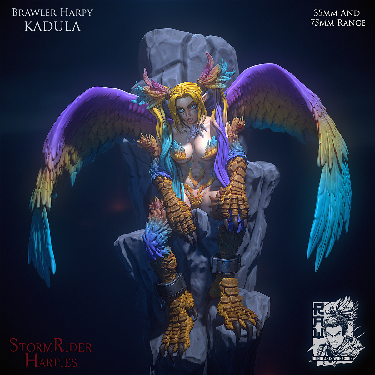 Resin Miniature - Kadula - Brawler Harpy