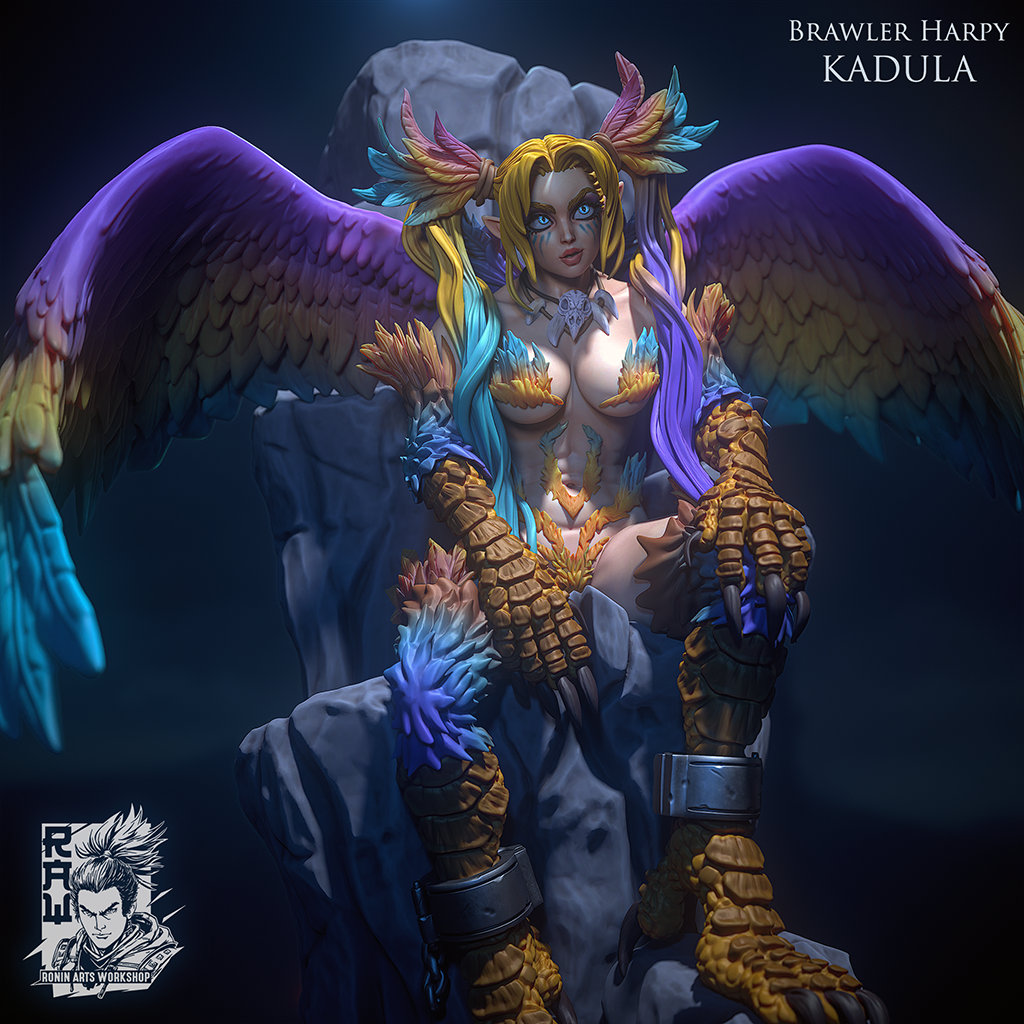 Resin Miniature - Kadula - Brawler Harpy