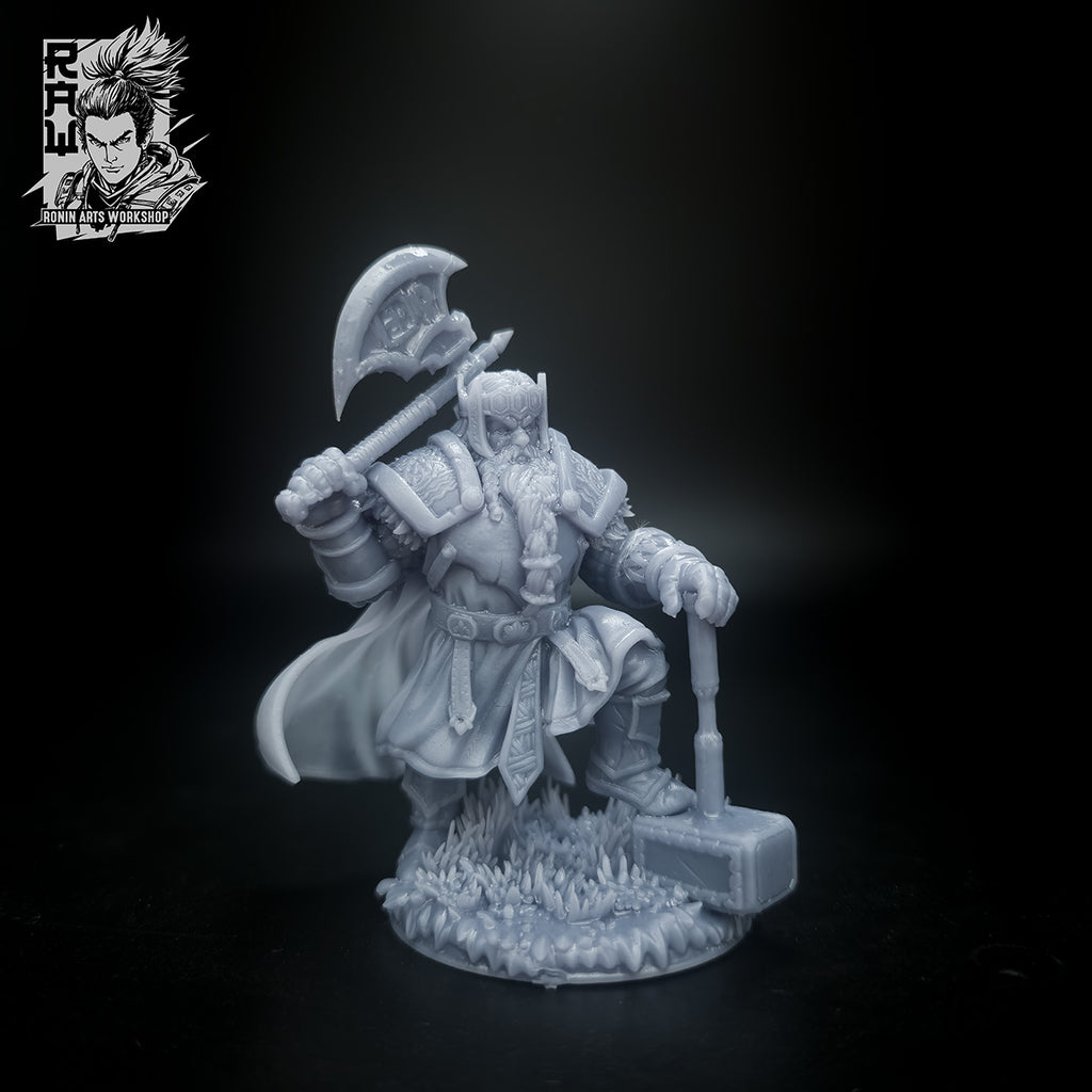 Resin Miniature - Kragan The Warlord - Warrior King Dwarf