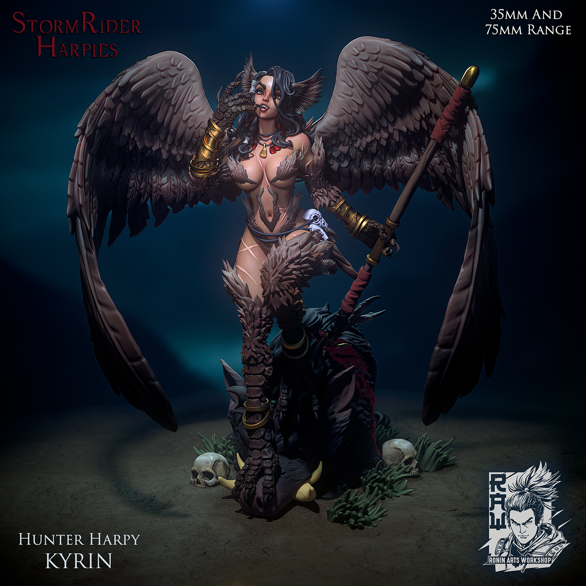 Resin Miniature - Kyrin - Hunter Harpy
