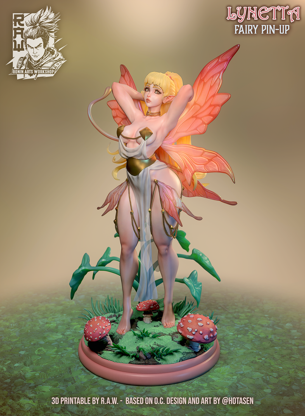 Resin Miniature - Lynetta - Fairy Pin-Up