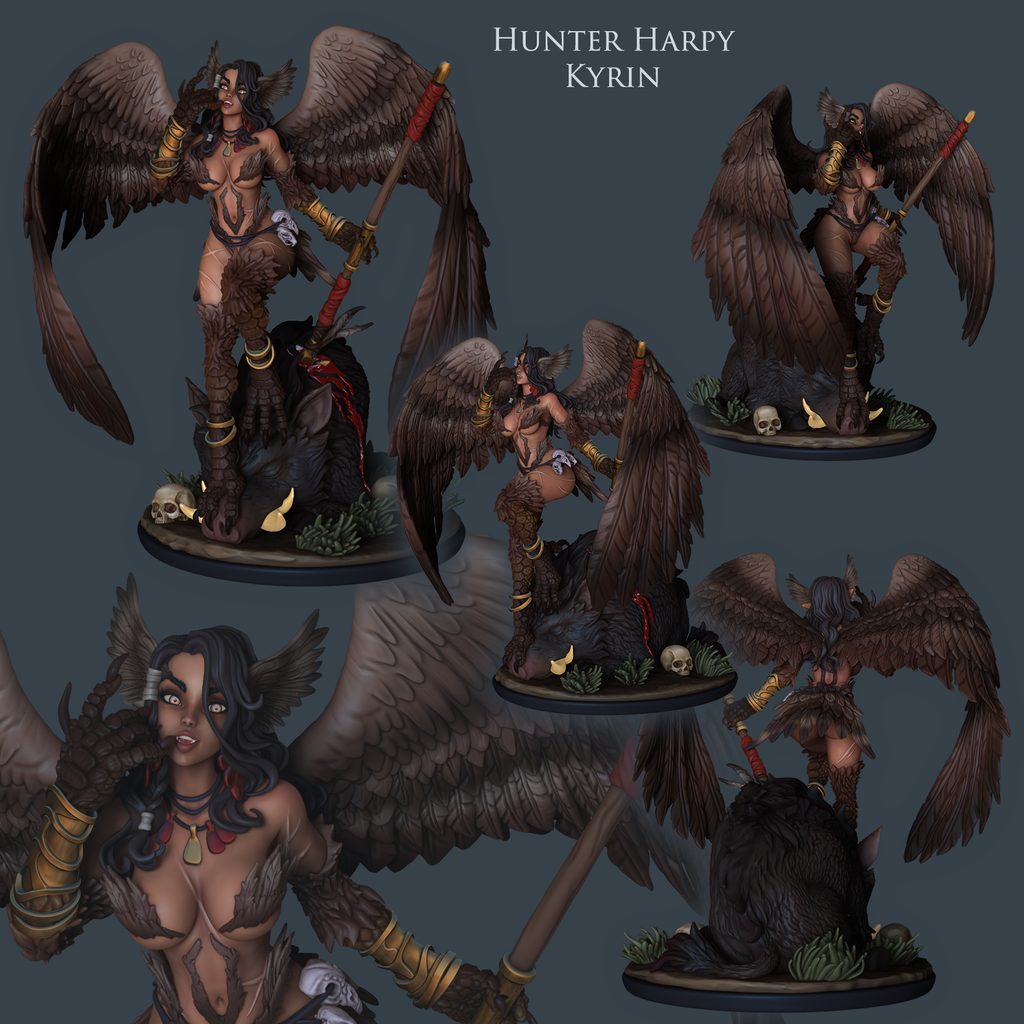 Resin Miniature - Kyrin - Hunter Harpy