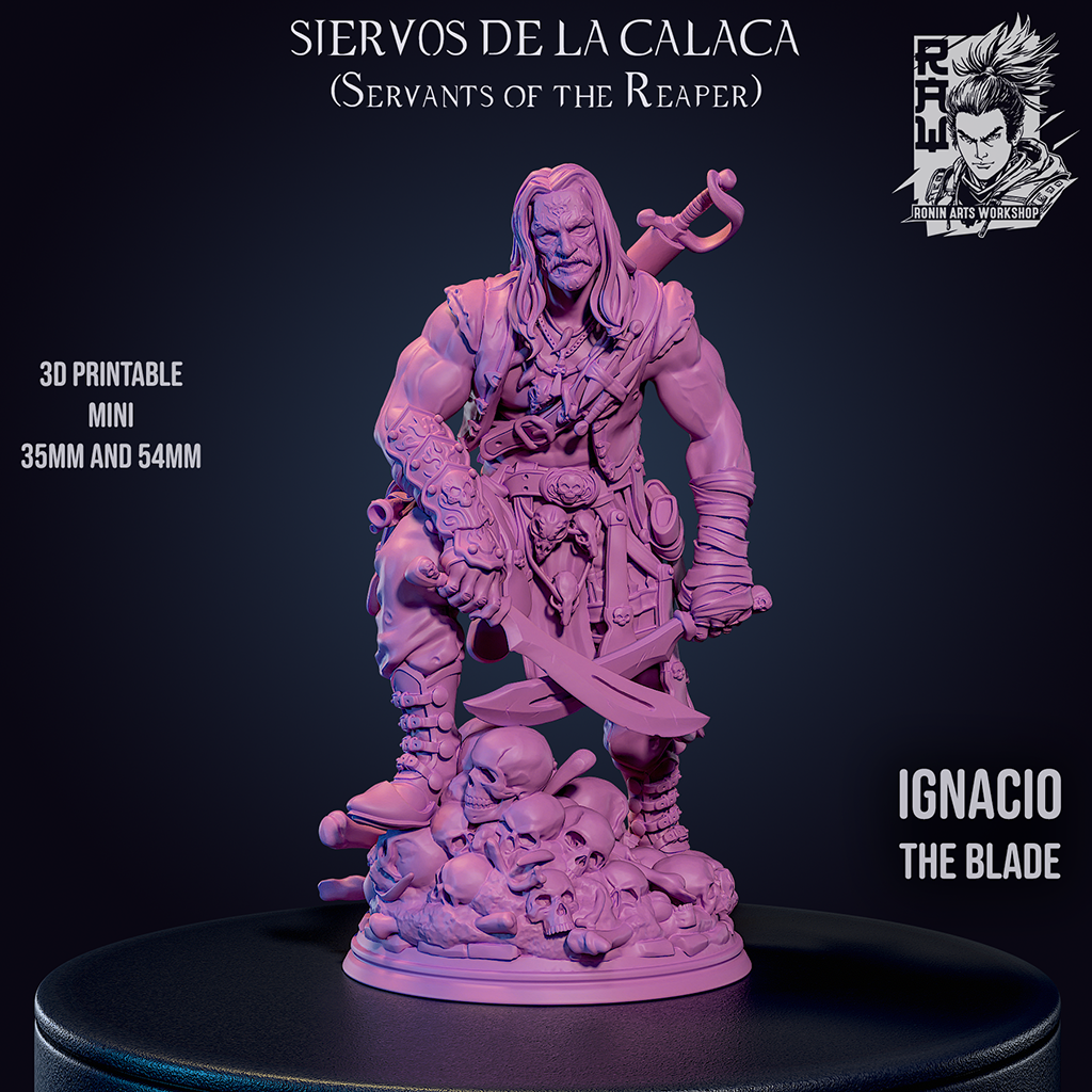 Resin Miniature - Ignacio The Blade - Dia De Muertos Executioner