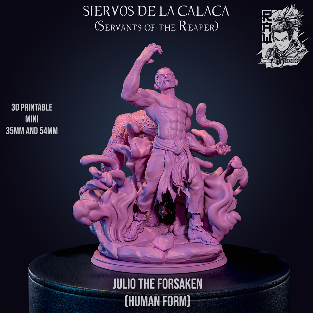 Resin Miniature - Julio El Nahual - Dual Form Jaguar Man