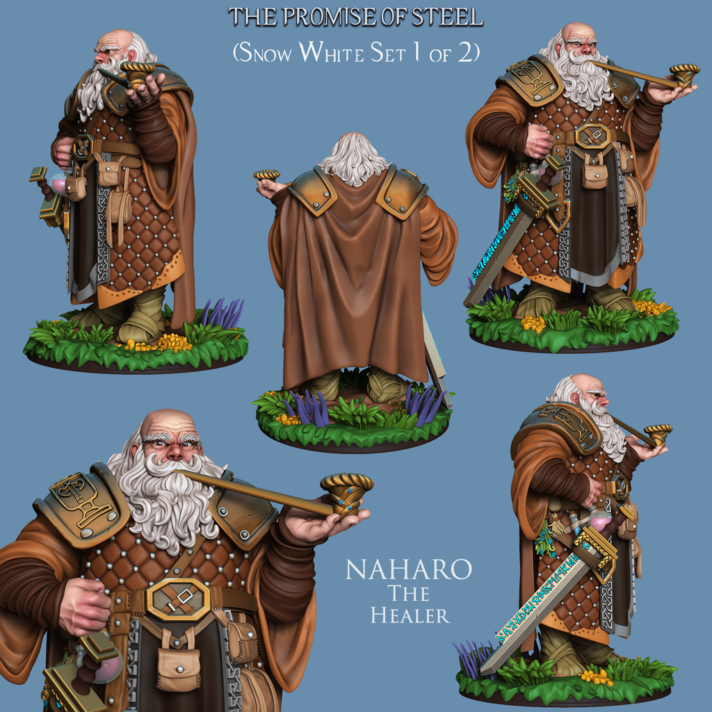 Resin Miniature - Naharo The Healer - Dwarf