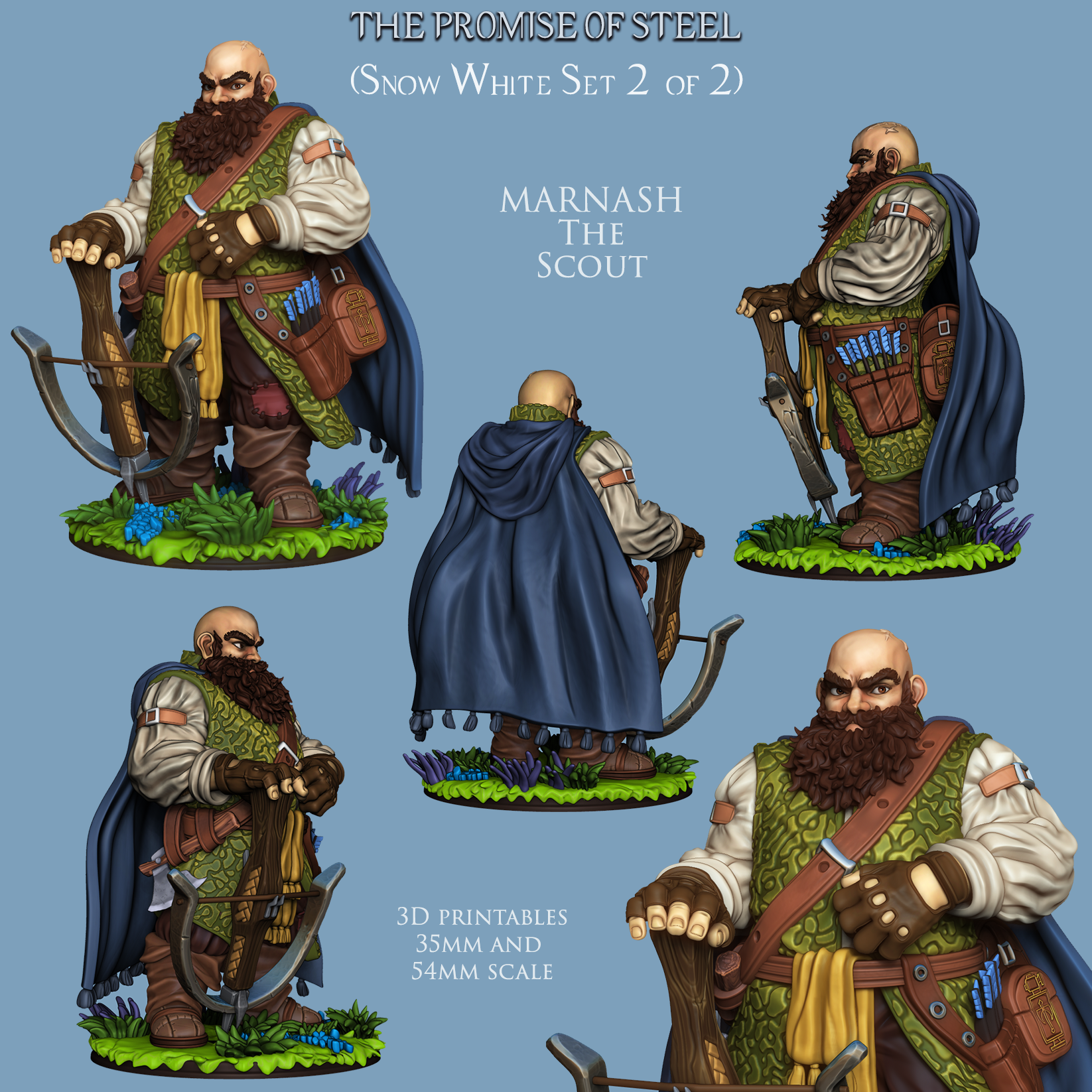 Resin Miniature - Marnash The Scout - Dwarven Scout