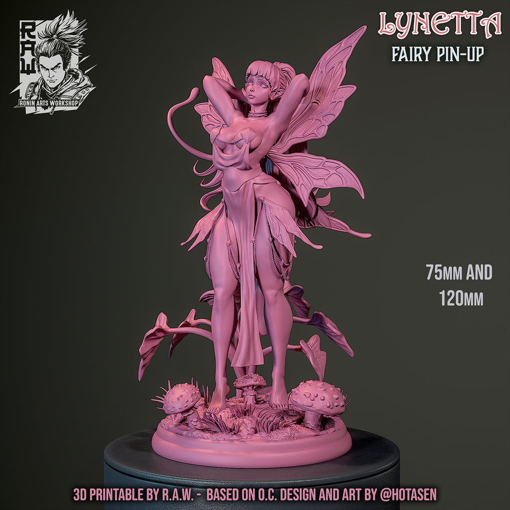 Resin Miniature - Lynetta - Fairy Pin-Up