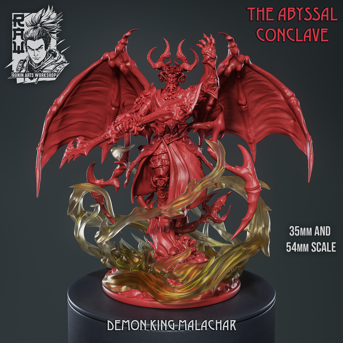 Resin Miniature - Demon King Malachar - Giant Demon Monster
