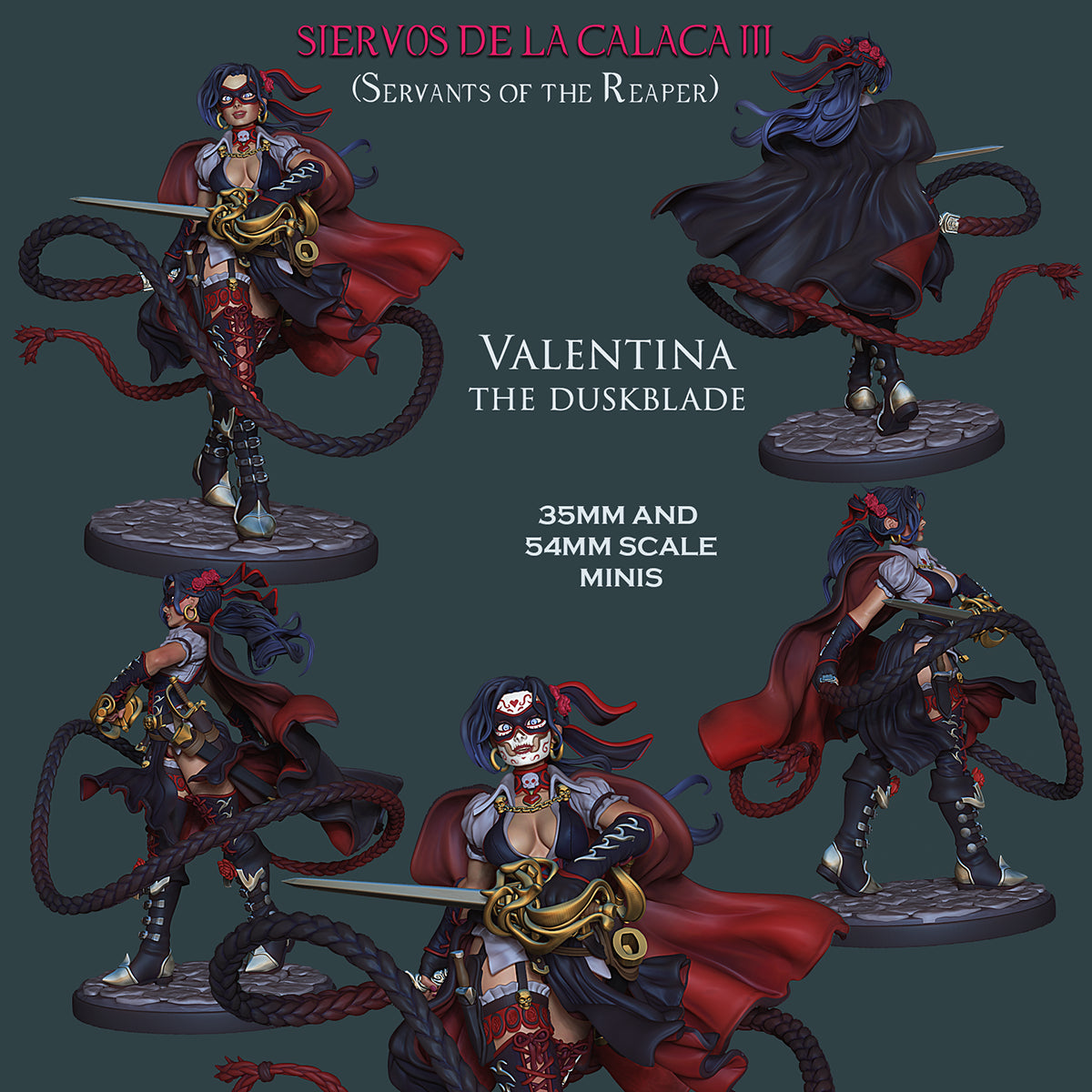 Resin Miniature - Valentina The Duskblade - Fencing Masked Vigilante