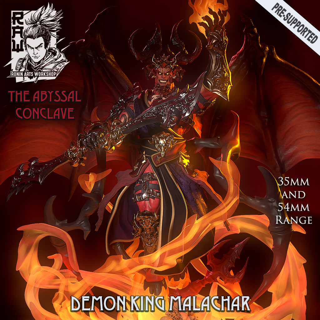 Resin Miniature - Demon King Malachar - Giant Demon Monster