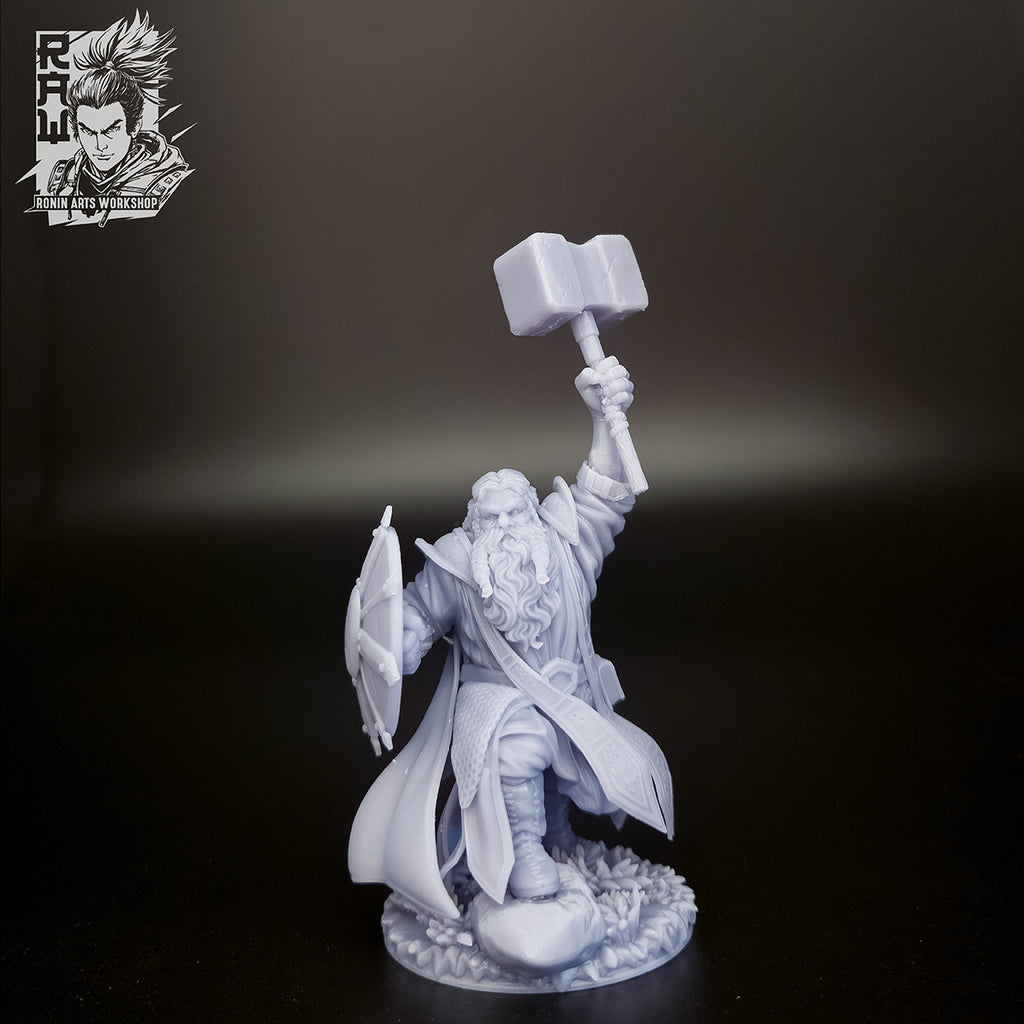 Resin Miniature - Milun The Priest - Cleric Dwarf