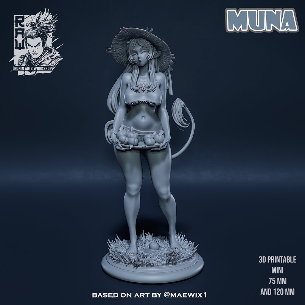 Resin Miniature - Muna's Peaches - Cowgirl PinUp