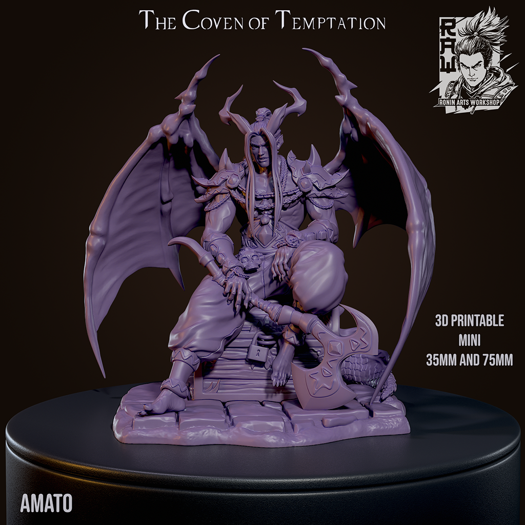 Resin Miniature - Amato the Lord of Excess - Incubus Lord