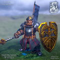 Resin Miniature - Rilla The Hoplite - Armored Dwarf