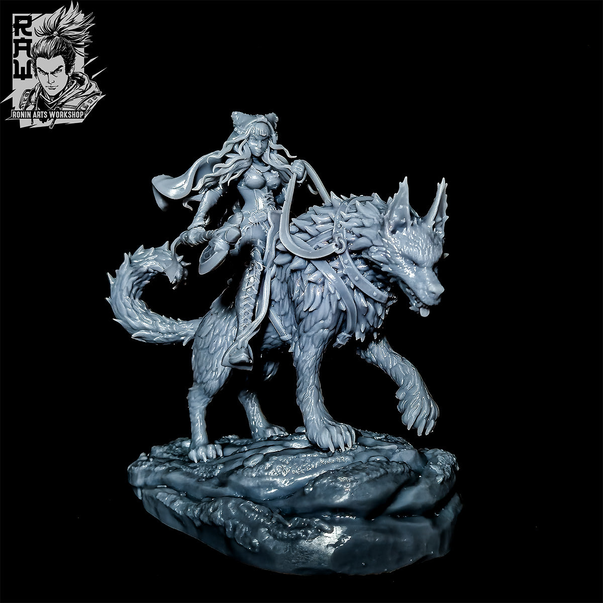 Resin Miniature - Rosa and Cesaire - Red Riding Hood and Wolf