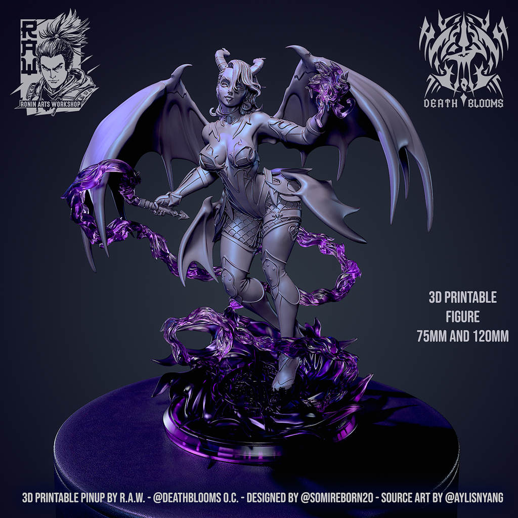 Resin Miniature - Deathblooms - Succubus Pin-Up