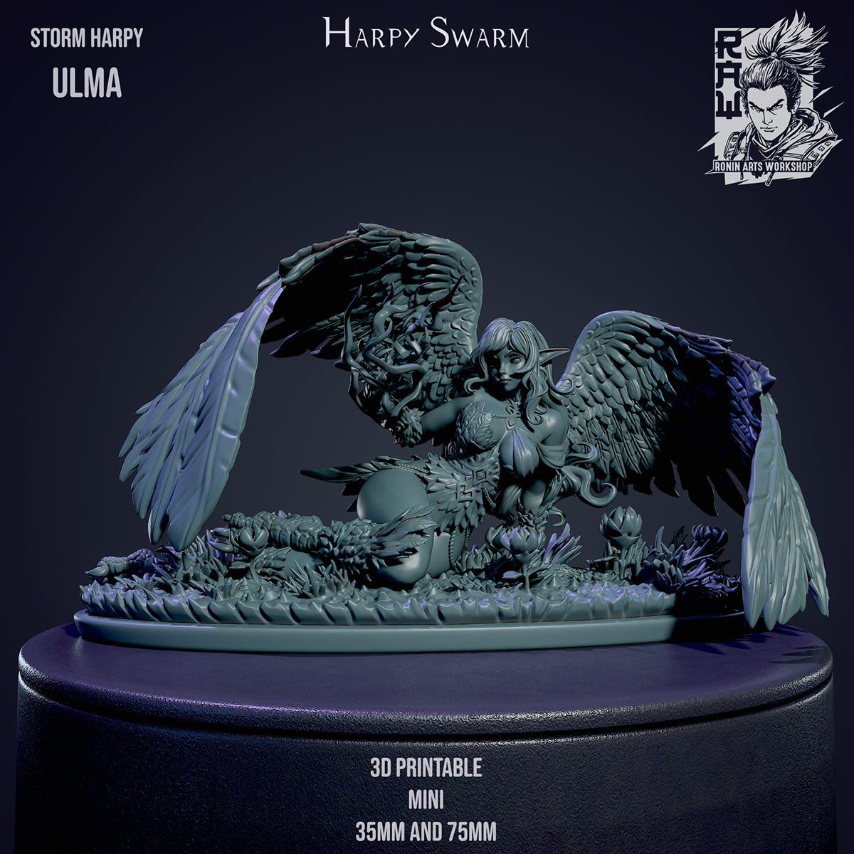 Resin Miniature - Ulma - Storm Harpy