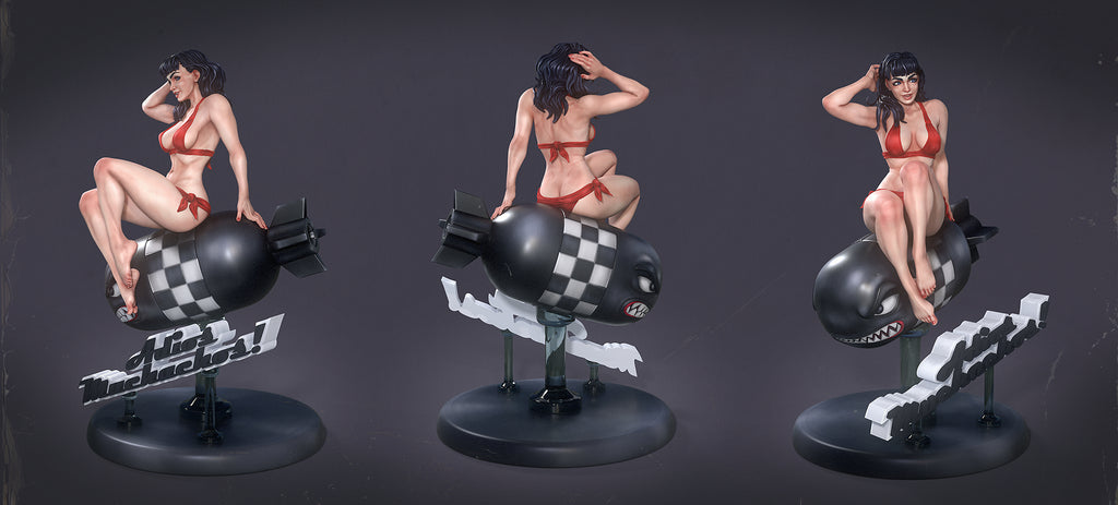 Resin Miniature - Adios Muchachos! Vintage Style Pin Up Figure