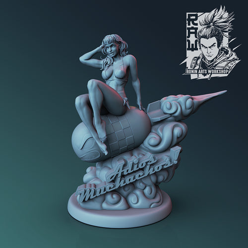 Resin Miniature - Adios Muchachos! Vintage Style Pin Up Figure