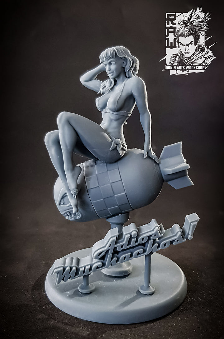 Resin Miniature - Adios Muchachos! Vintage Style Pin Up Figure