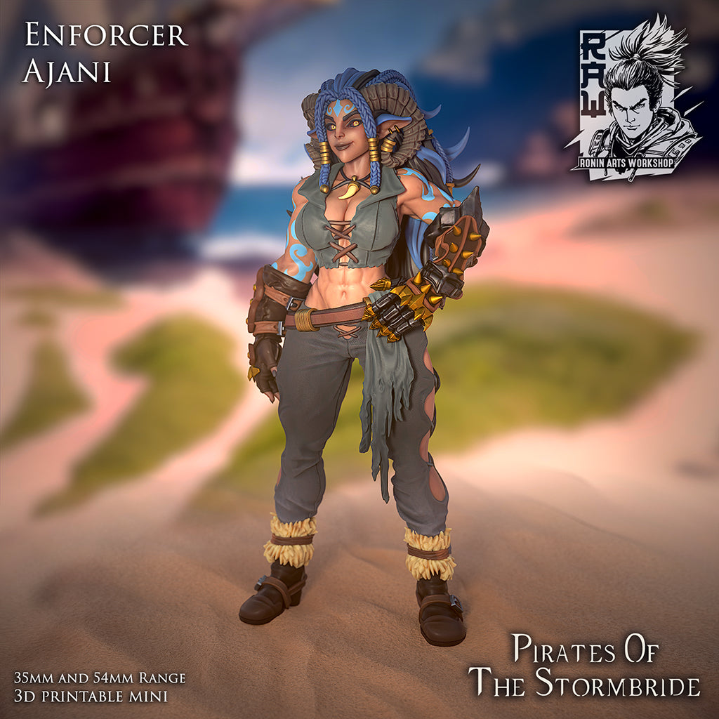Resin Miniature - Pirate Brawler Ajani