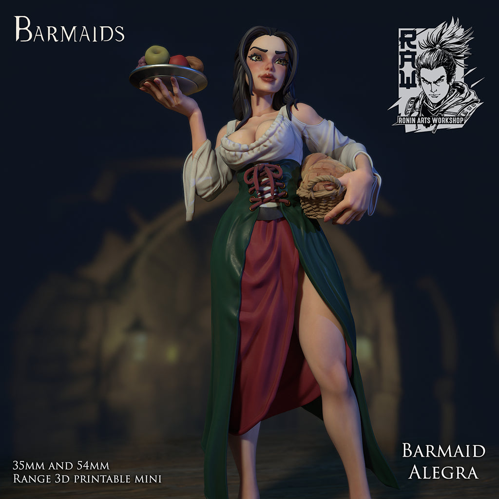 Resin Miniature - Barmaid Alegra