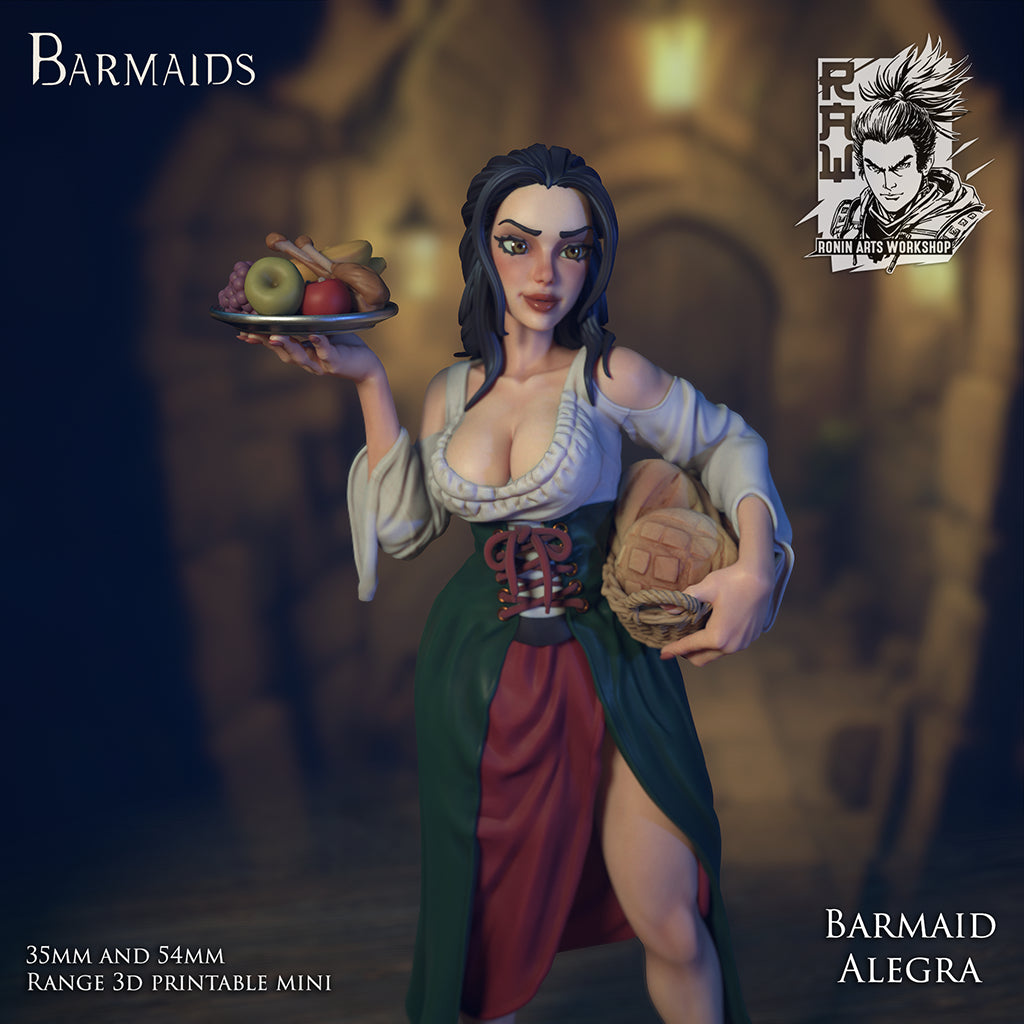 Resin Miniature - Barmaid Alegra
