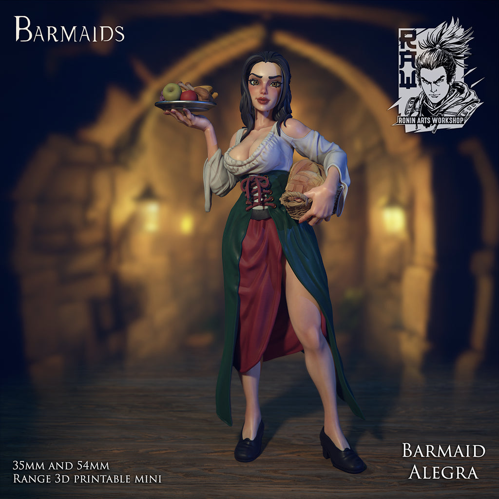 Resin Miniature - Barmaid Alegra