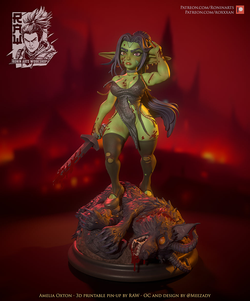 Resin Miniature - Amelia Oxton - Goblin Duchess Pin-Up