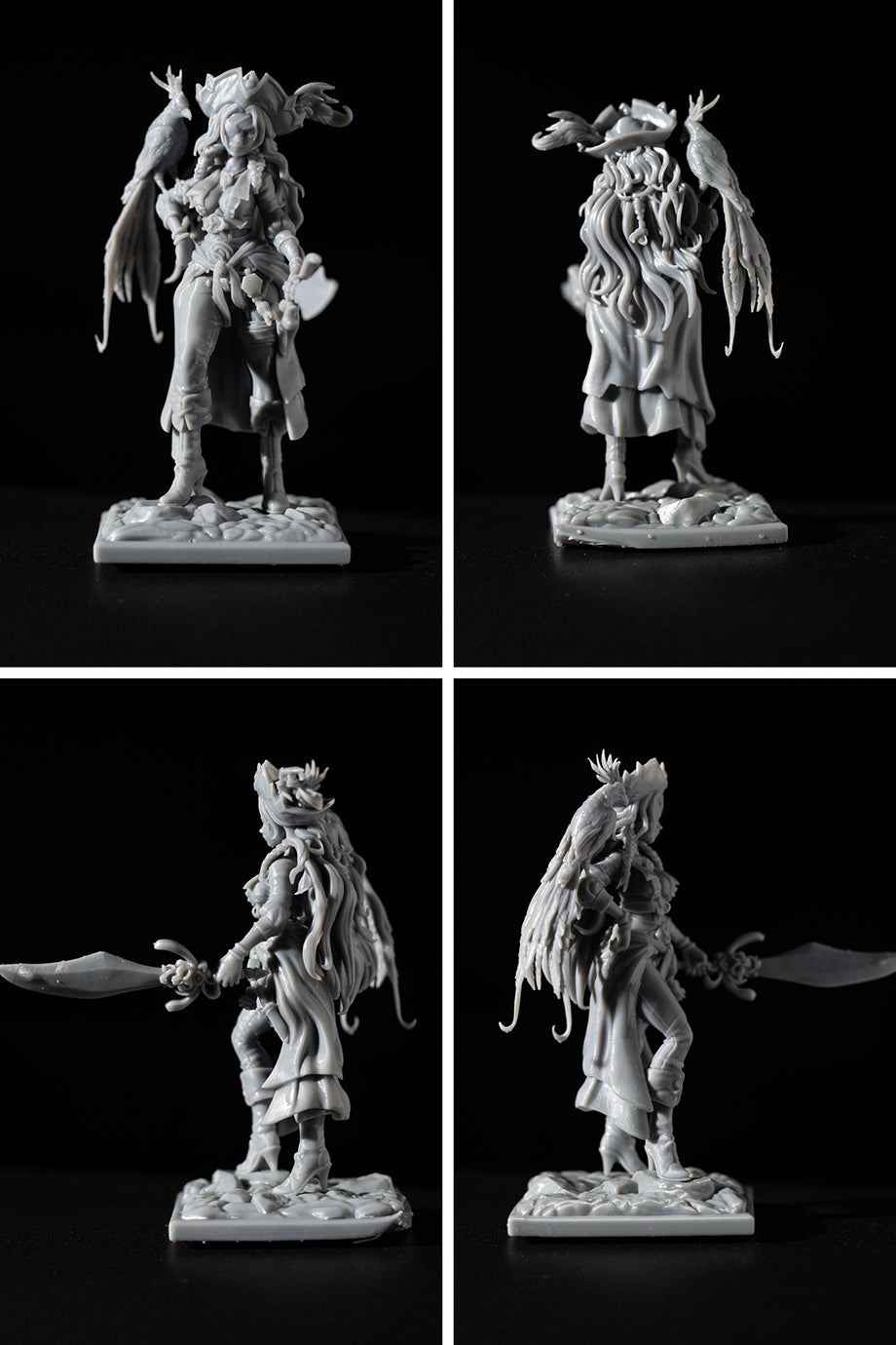 Resin Miniature - Pirate Captain Azurra