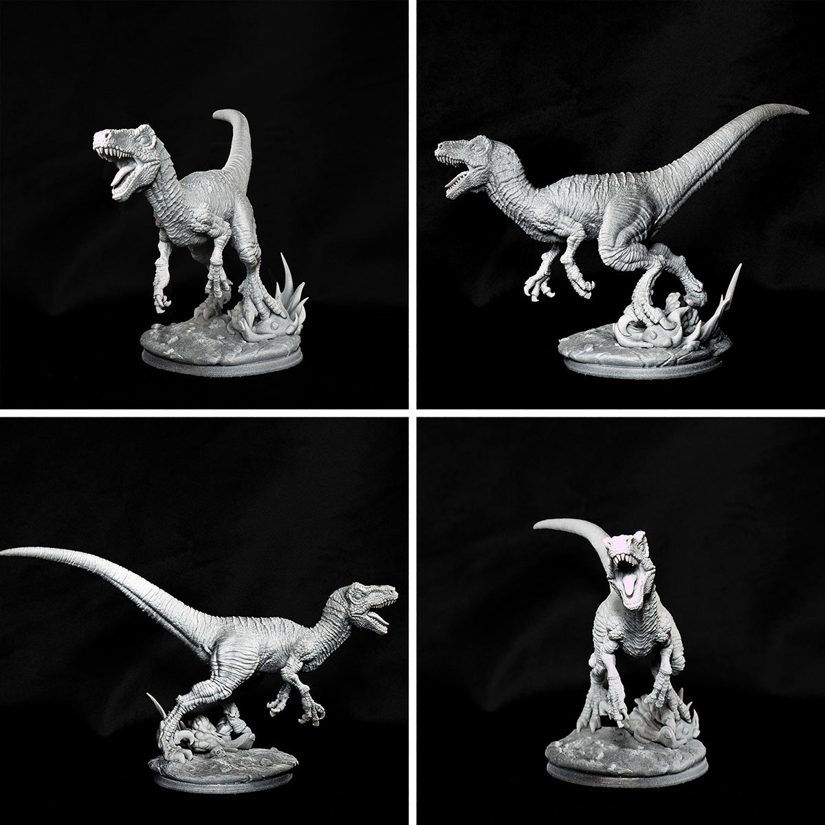 Resin Miniature - Blazetalon and Emberslash - Velociraptors