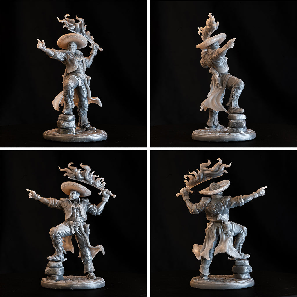Resin Miniature - El Charro Del Sol - Pyromancer Fighter